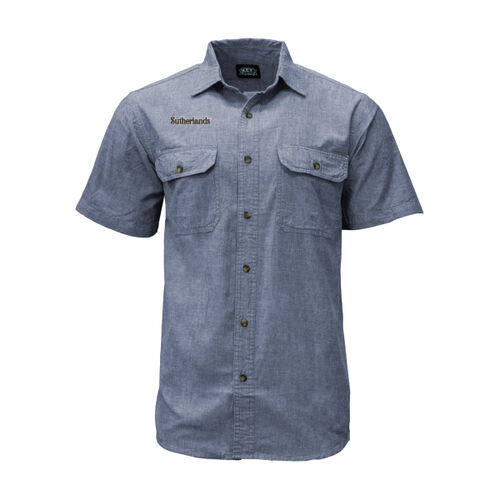 Chambray Short Sleeve Work Shirt Thumbnail