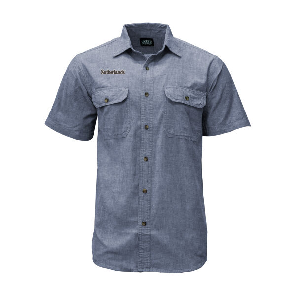 Chambray Short Sleeve Work Shirt Thumbnail