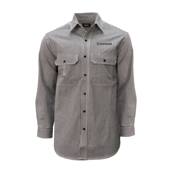 Hickory Stripe Button Down Logger Shirt Thumbnail
