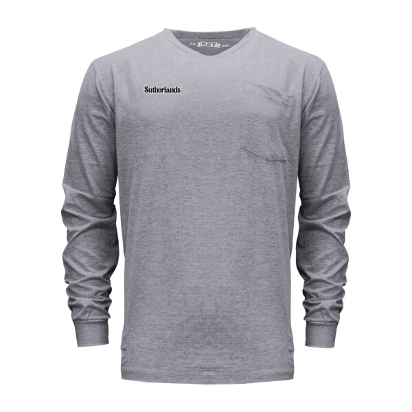 Long Sleeve Pocket Tee - Screen Printed Thumbnail